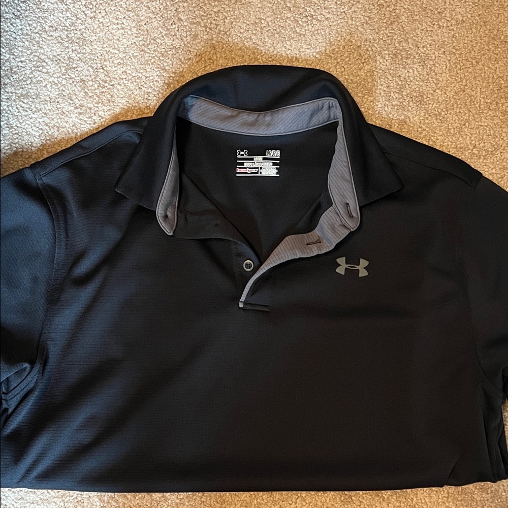 Men’s black Under Armour polo